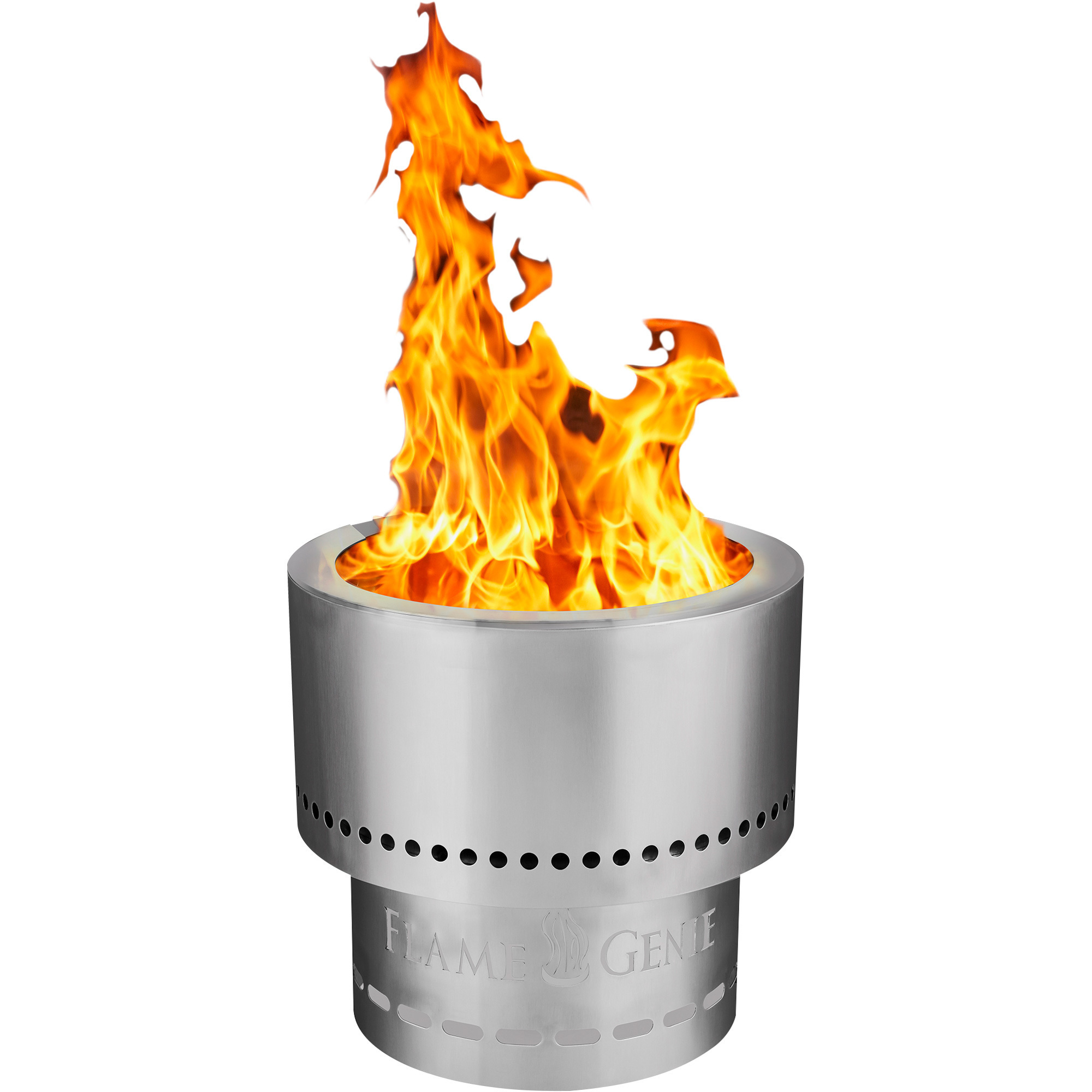 Flame Genie Fire Pit, 13in. Dia., Stainless Steel, Model# FG-16-SS
